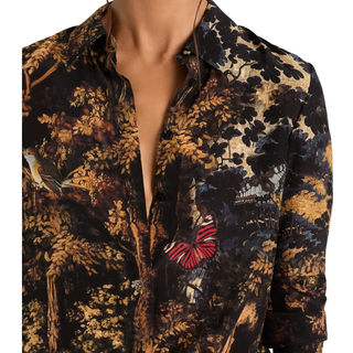 Alice + Olivia - Willa Silk Blouse in Wistful Woods