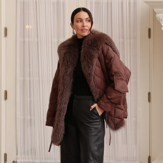 Women's Short Tick Tock Jacket in Chocolate