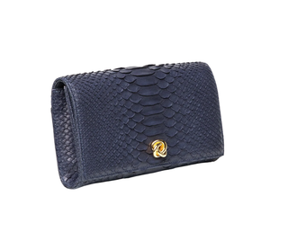 Michelle Wilhite - The Olivia Clutch in Navy Python