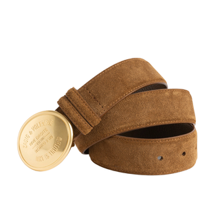 Colter Suede Belt in Cognac