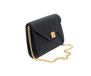 Michelle Wilhite - The Mini Frieda Clutch in Black Crossgrain