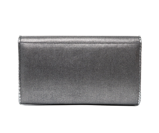 Michelle Wilhite - The Frieda Bag in Metallic Denim with Python Trim