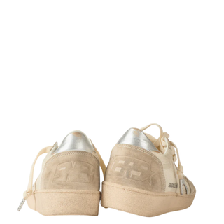 Golden Goose - Ball Star Leather Sneaker in Beige/Silver (Women's)