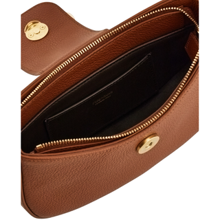 Salvatore Ferragamo - Double Gancini mini shoulder bag in Cognac