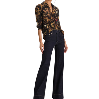 Alice + Olivia - Willa Silk Blouse in Wistful Woods