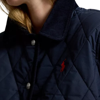 Women's Quilted Barn Water-Repellent Jacket in Navy