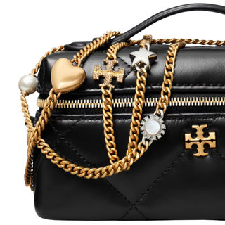 Tory Burch - Kira Diamond Quilt Charm East-West Vanity Case in Black