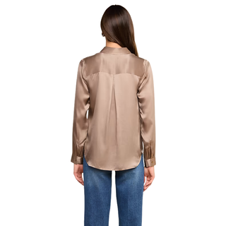 L'Agence - Tyler Silk Blouse in Light Cardamom