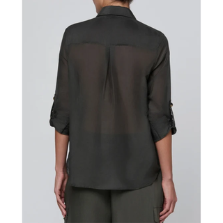 L'Agence -  Pearson Military Blouse in Ash Olive