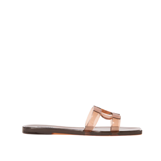 Jonathan Simkhai - Monogram Jelly Flat Slide in Saddle