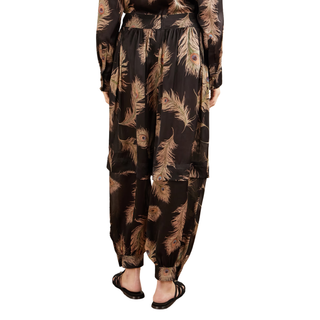 Zimmermann - Valiant pleated printed silk-satin tapered pants