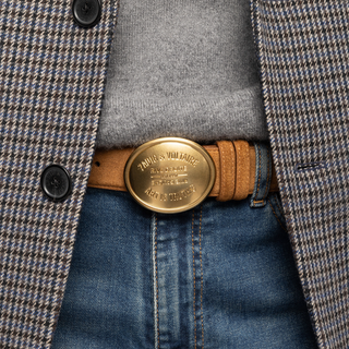 Colter Suede Belt in Cognac