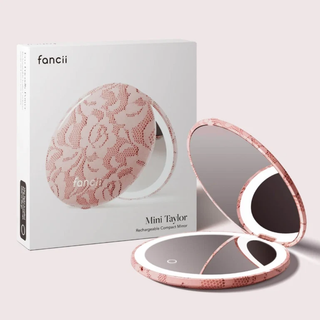 Taylor LED Compact Mirror in Mocha Lace