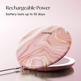 Taylor LED Compact Mirror in Marble Rosé