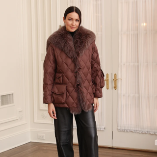 Women's Short Tick Tock Jacket in Chocolate