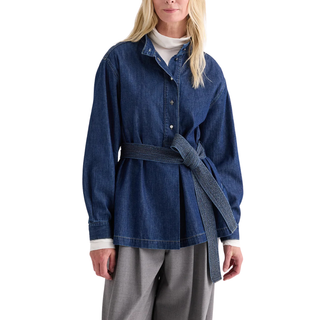 TWP - Denim Tamzin Wrap Jacket in Denim Shirting