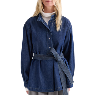TWP - Denim Tamzin Wrap Jacket in Denim Shirting