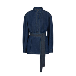 TWP - Denim Tamzin Wrap Jacket in Denim Shirting