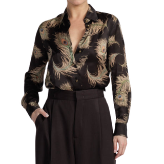 Zimmermann - Valiant Satin Shirt Black Feather