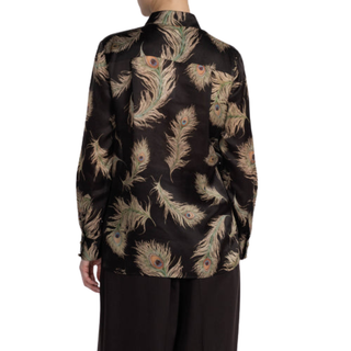 Zimmermann - Valiant Satin Shirt Black Feather