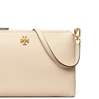 Tory Burch - Mercer Pebbled Zip Crossbody New/Cream