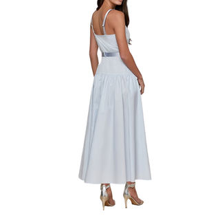 L'Agence - Rima Maxi Dress in Pale Mist Blue