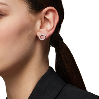 Salvatore Ferragamo - Gancini crystals earrings silver (L)