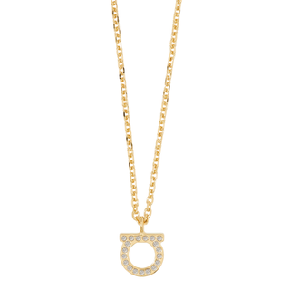Salvatore Ferragamo - Gancini crystals necklace gold (S)