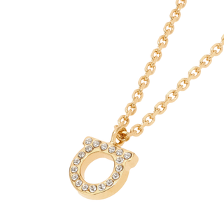 Salvatore Ferragamo - Gancini crystals necklace gold (S)