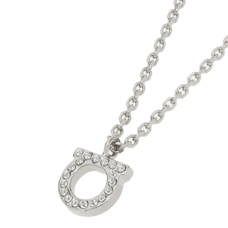 Salvatore Ferragamo - Gancini crystals necklace silver (S)