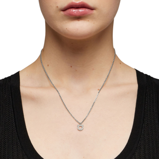 Salvatore Ferragamo - Gancini crystals necklace silver (S)