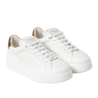 Salvatore Ferragamo - Dahlia Wedge Sneaker Optic White Gold
