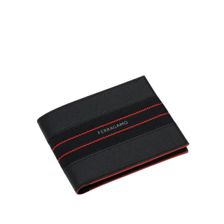 Salvatore Ferragamo - Men's Wallet in Black/Flame Red