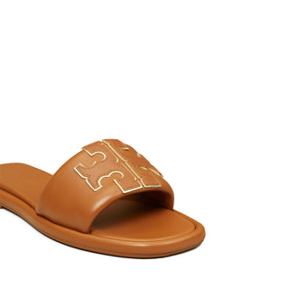 Tory Burch - Double T Sport Slide Bourbonmiele/Gold