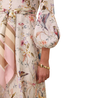 Zimmermann - Rebellion Button Midi Dress in Cream Aviary