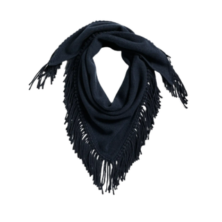 TWP - Fringe Triangle Scarf blue Nights