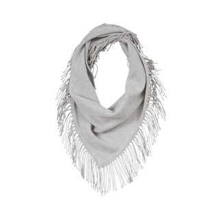 TWP - Fringe Triangle Scarf Light Heather Grey