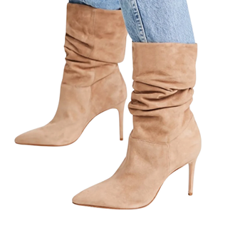 Schutz - Women's Ashlee Ruched Suede Stiletto Boots