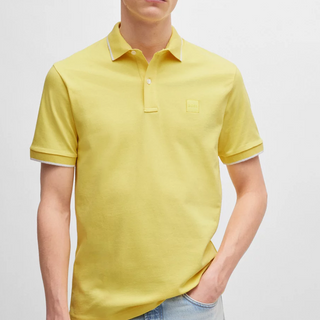 BOSS - Slim Fit Polo Shirt in Washed Stretch-Cotton Piqué