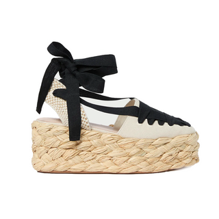 Loeffler Randall - Mason Natural/Black Platform Espadrille