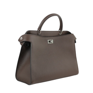 Michino Paris - Leather Handbag Lutece PM Chocolate