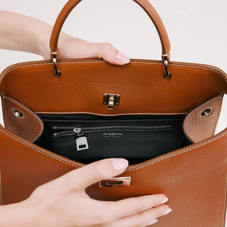 Michino Paris - Leather Handbag Lutece PM Gold
