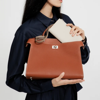 Michino Paris - Leather Handbag Lutece PM Gold