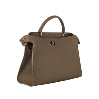 Michino Paris - Leather Handbag Lutece PM Taupe