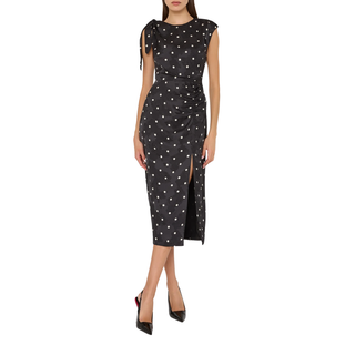 Milly - Karina Printed Midi Dress Black/White