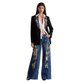 Alice + Olivia - Elna Embell Long Blazer