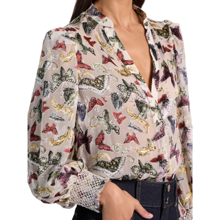 Alice & Olivia - Sheila Blouse in Color Spread Your Wings