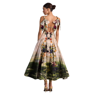 Alice + Olivia - Hana Twist Tie Strap Midi Dress