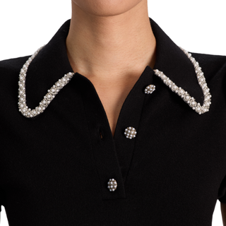 Alice + Olivia -Ramona Embellished Polo