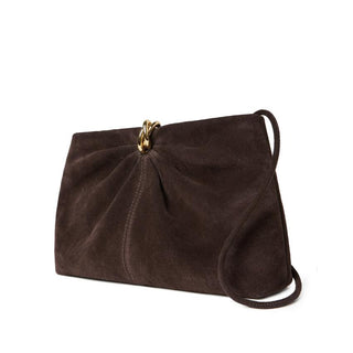 Loeffler Randall - Corrine Brown Suede Gathered Clutch